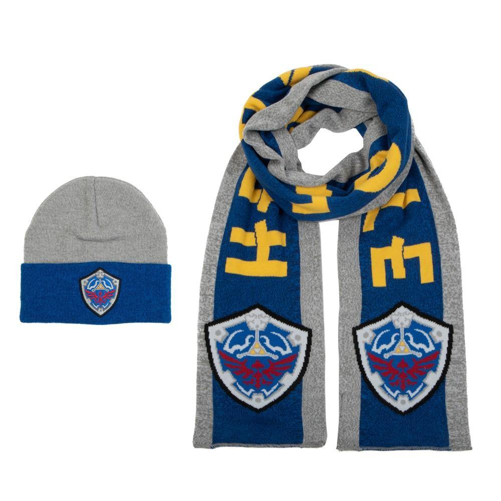 Nintendo Zelda Logo Knit Beanie and Scarf Combo