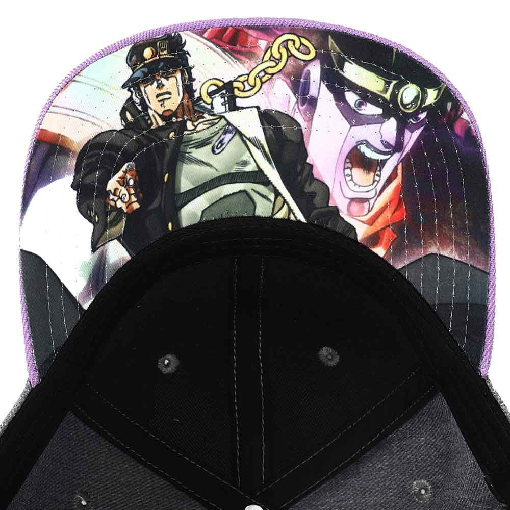 JoJo's Bizarre Adventure Logo Pre-Curved Bill Snapback Hat