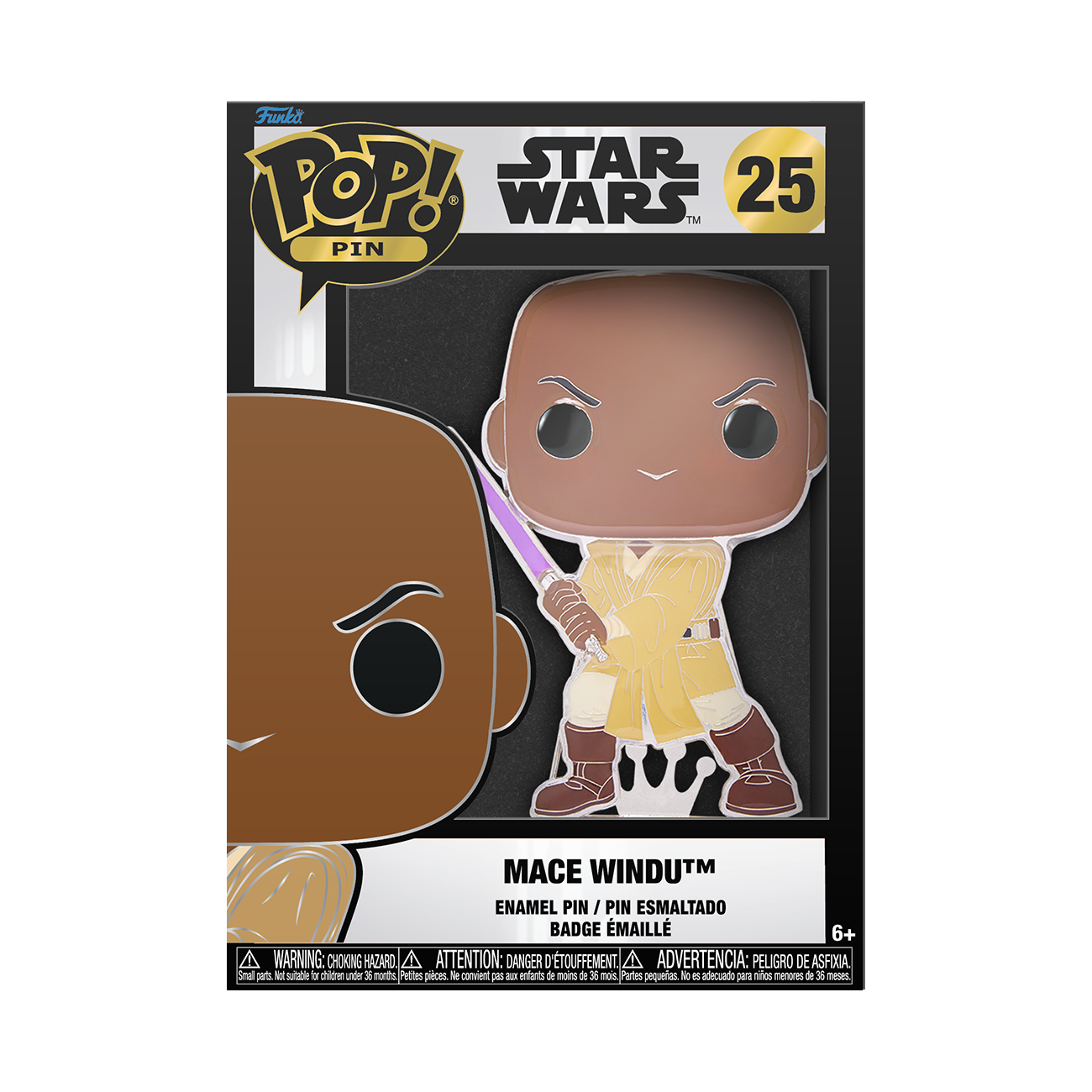 Funko Pop! Pins: Star Wars - Mace Windu Glow-In-The-Dark Pin