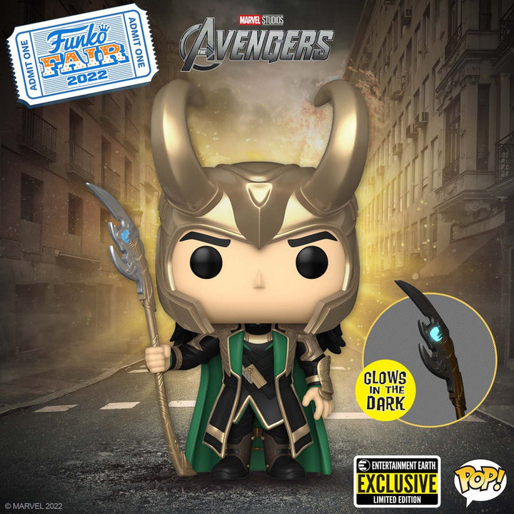 Funko Pop! Marvel: Avengers - Loki with Scepter Entertainment Earth Exclusive