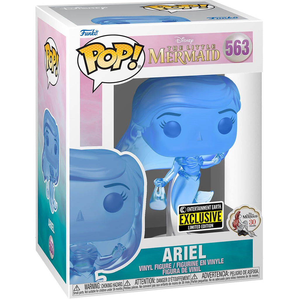 Funko Pop! Disney: The Little Mermaid - Ariel Blue Translucent #563 Entertainment Earth Exclusive