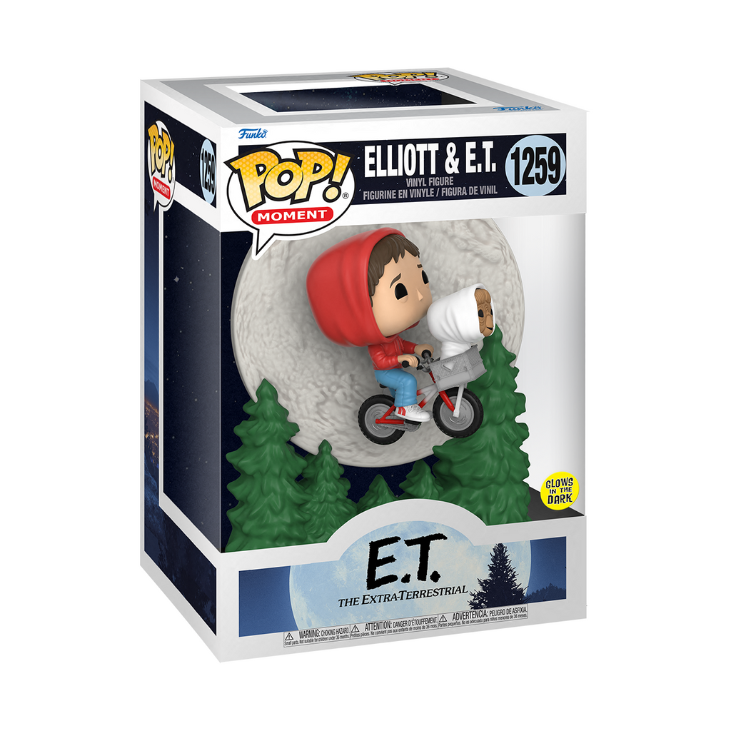 Funko Pop! Moment: E.T. The Extra-Terrestrial - Elliott and E.T. Flying #1259 Glow-in-the-Dark