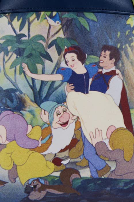 Loungefly Disney Snow White Scenes Women Backpack Double Strap Shoulder Bag Purse