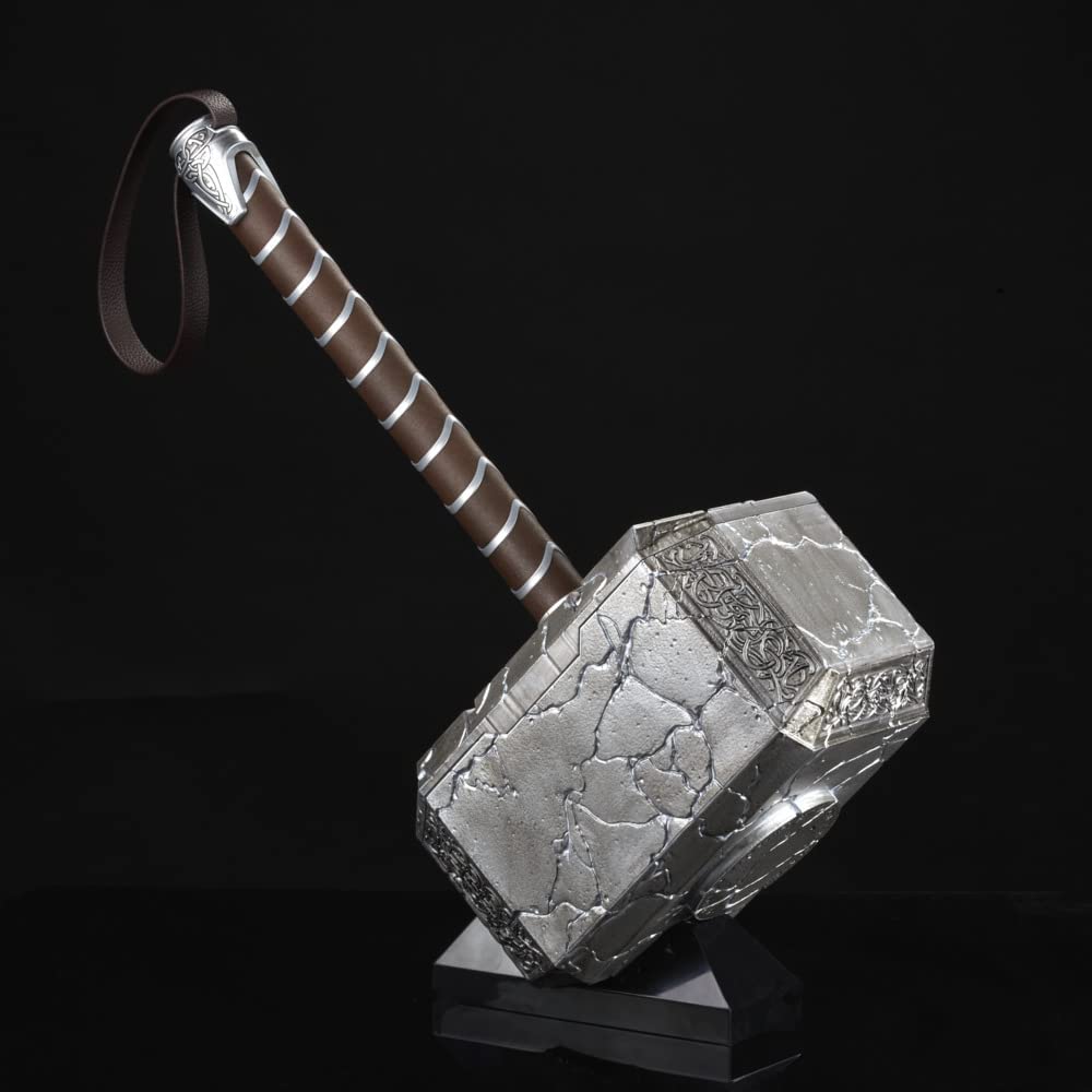 Hasbro Marvel Legends Series Thor Mjolnir Premium Electronic Roleplay Hammer with Lights and Sound FX