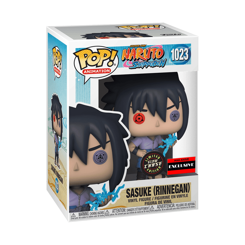 Funko Pop! Animation: Naruto Shippuden - Sasuke Uchiha Rinnegan Glow-in-the-dark 1023 Chase AAA Anime Exlcusive - Fundom