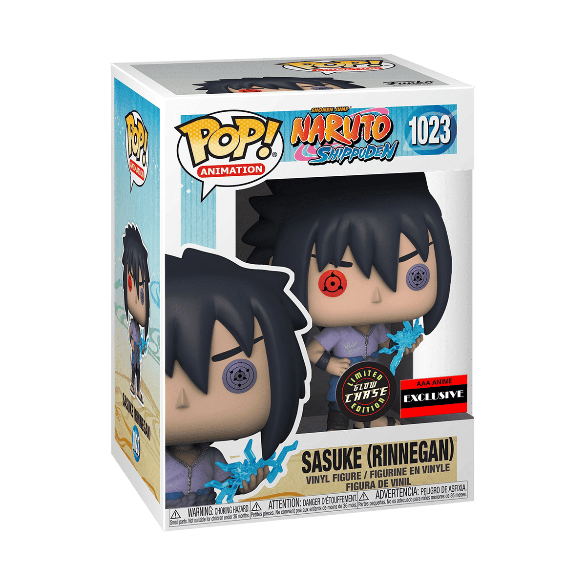Funko Pop! Animation: Naruto Shippuden - Sasuke Uchiha Rinnegan Glow-in-the-dark 1023 Chase AAA Anime Exlcusive - Fundom