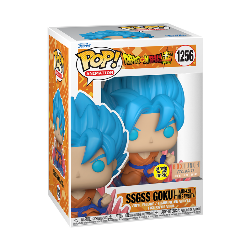 Funko Pop! Animation: Dragon Ball Super - SSGSS Goku Kaio-ken Times Twenty Glow-in-the-Dark Exclusive