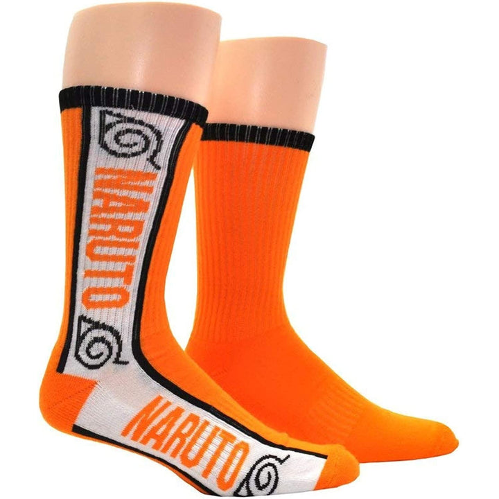 Naruto Shippuden Hidden Leaf Symbol Anime Athletic Crew Socks