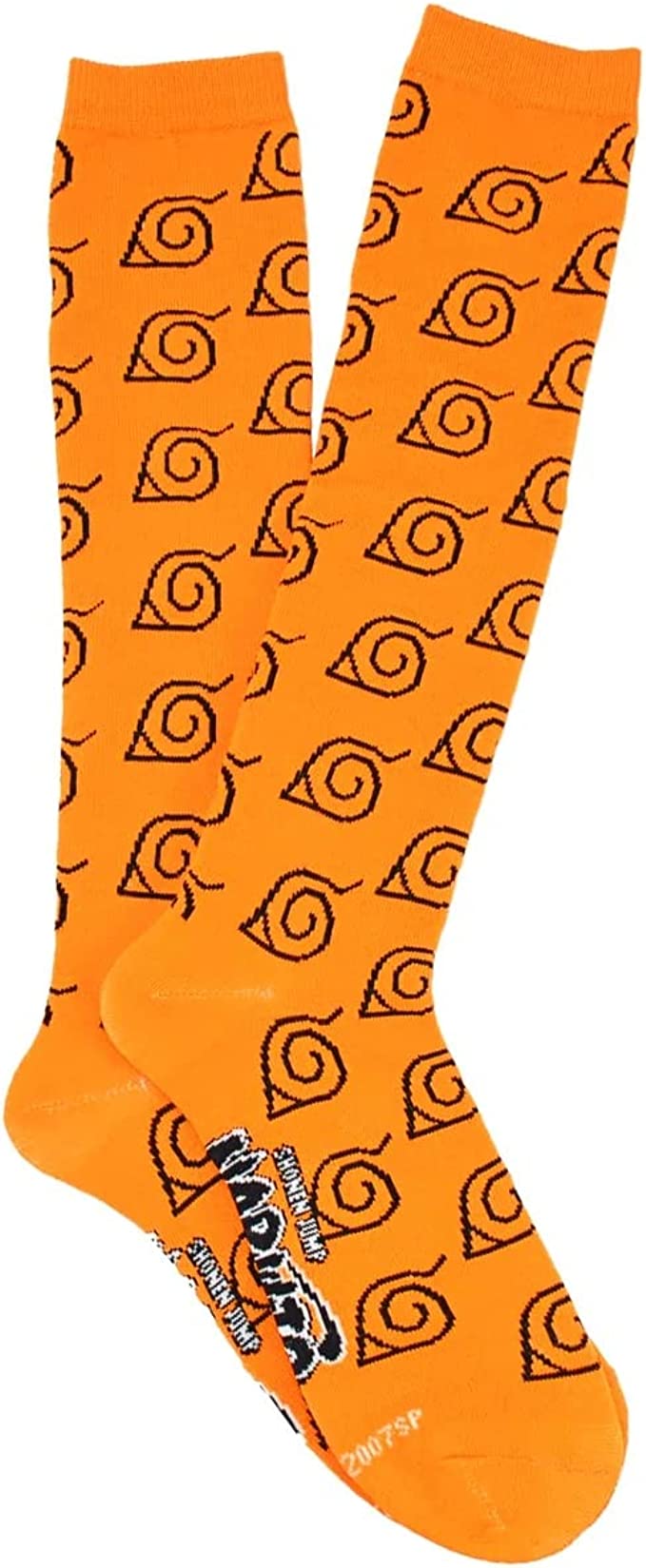 Naruto Shippuden Hidden Leaf Print Knee High Socks Ladies Sizes 4-10