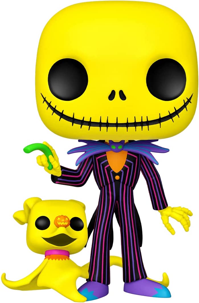 Funko Pop! Jumbo: The Nightmare Before Christmas - Jack and Zero (Blacklight) Vinyl Figure