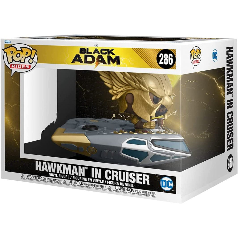 Funko Pop! Rides Super Deluxe: Black Adam - Hawkcruser with Hawkman Vinyl Figure