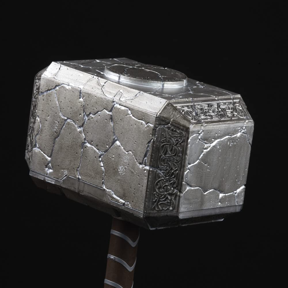 Hasbro Marvel Legends Series Thor Mjolnir Premium Electronic Roleplay Hammer with Lights and Sound FX
