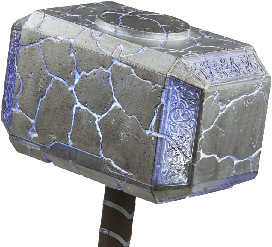 Hasbro Marvel Legends Series Thor Mjolnir Premium Electronic Roleplay Hammer with Lights and Sound FX