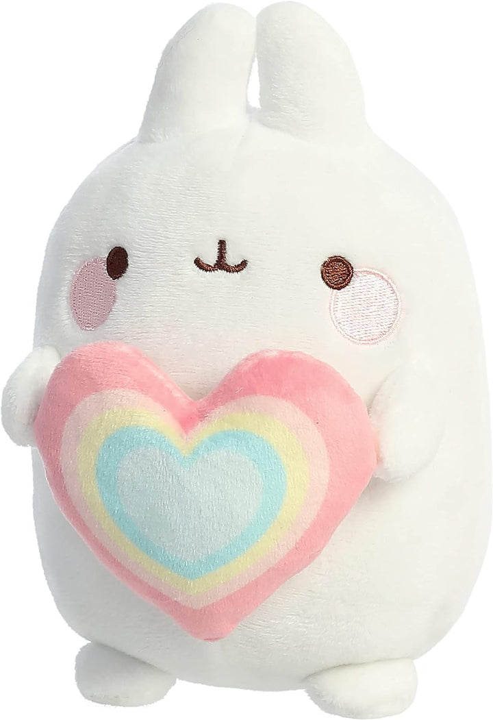 Aurora - Molang - 6" Rainbow Heart Molang Plush