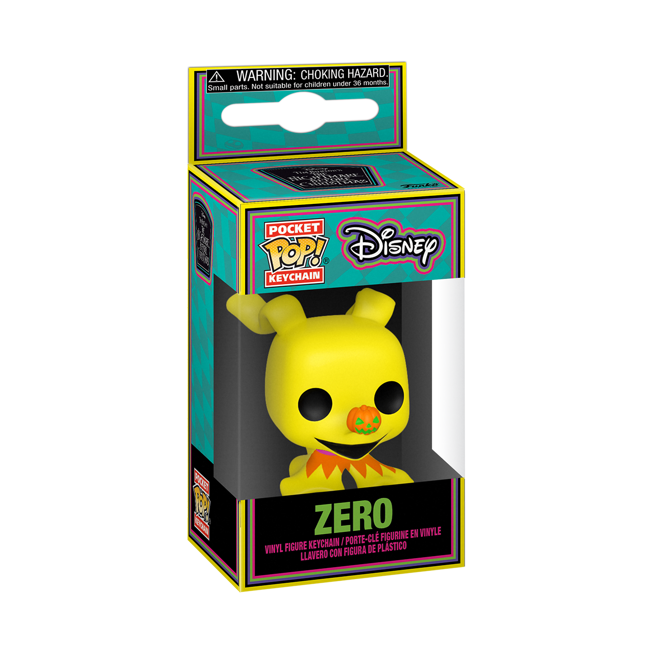 Funko Pop! Keychain: The Nightmare Before Christmas - Zero (Blacklight)