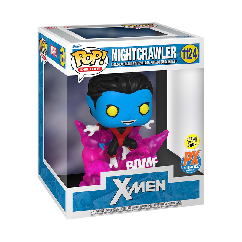 Funko Pop! Deluxe Marvel: X-Men - Nightcrawler Teleporting #1124 Glow-in-the-Dark PX Previews Exclusive