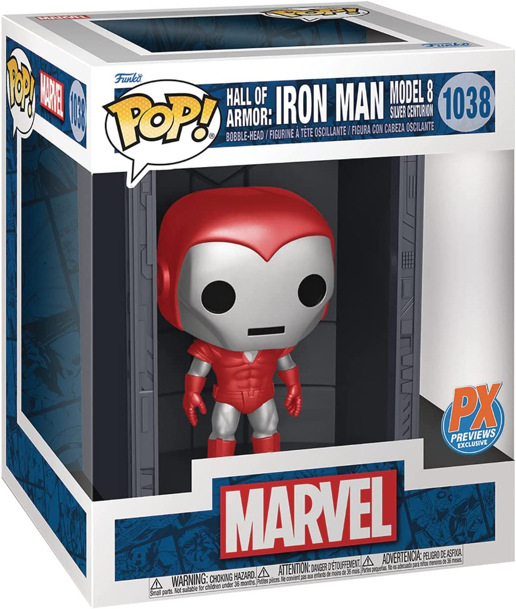 Funko Pop! Deluxe Marvel: Hall of Armor Silver Centurion #1038 PX Previews Exclusive