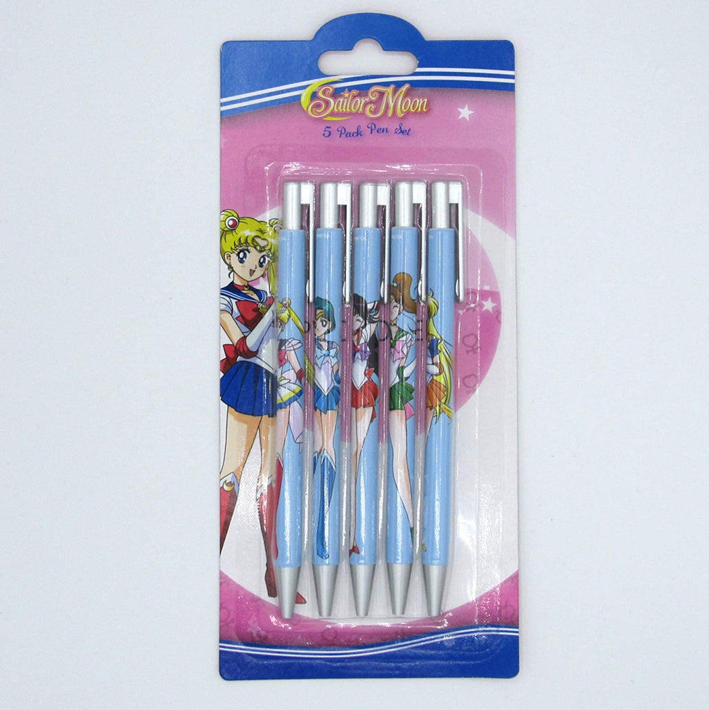 Sailor Moon Featuring Sailor Mercury Mars Jupiter Venus and Sailor Moon Pen Set of Five