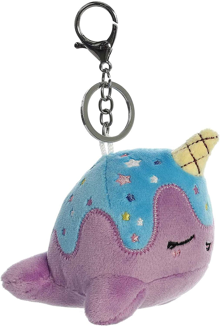 Tasty Peach Aurora 4" Blue Moon Nomwhal Clip-On