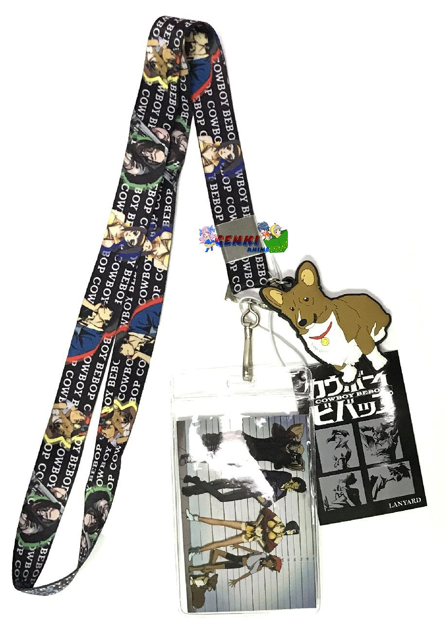 Cowboy Bebop - Group With Ein Charm Lanyard Neck Strap Id Holder