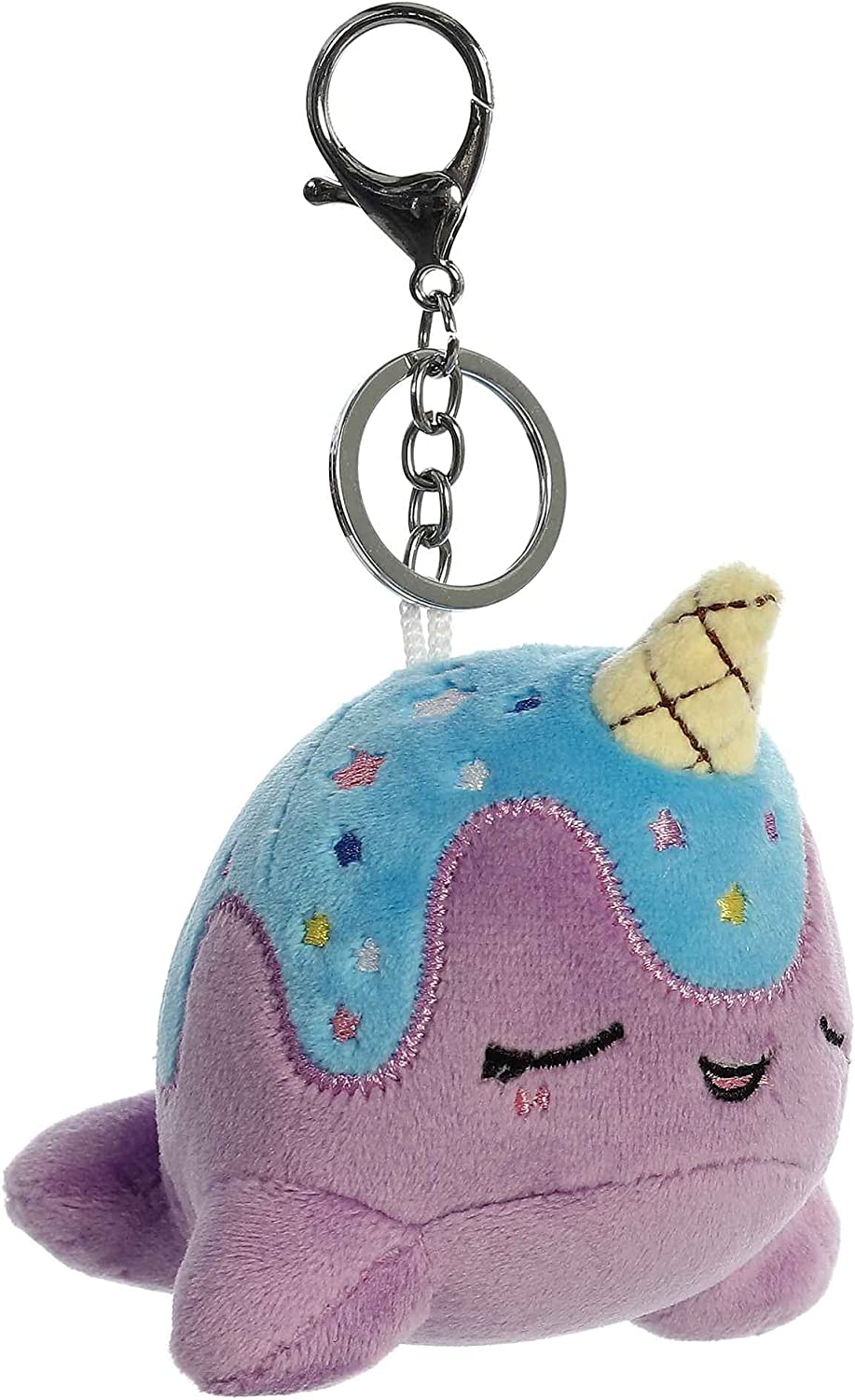 Tasty Peach Aurora 4" Blue Moon Nomwhal Clip-On