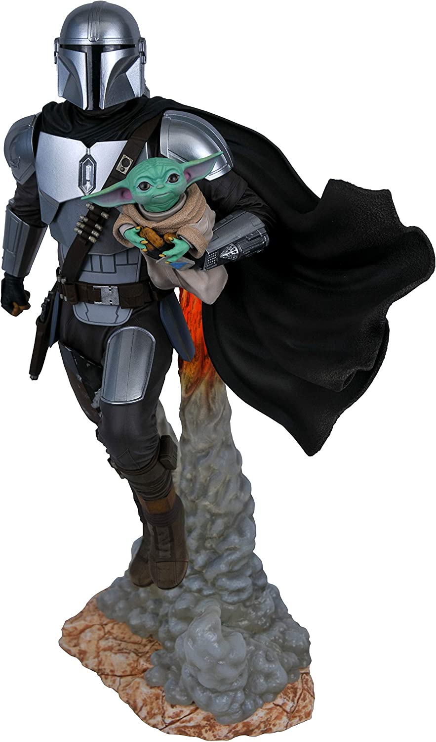 Diamond Select Toys Star Wars Milestones: The Mandalorian & Child 16" Statue
