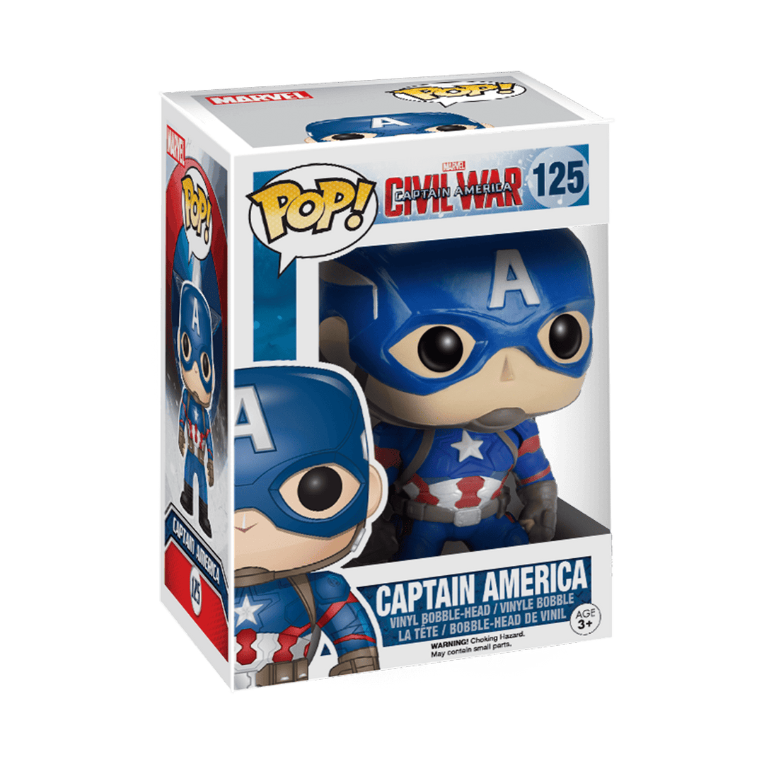 Funko Pop! Marvel: Captain America Civil War - Captain America #125
