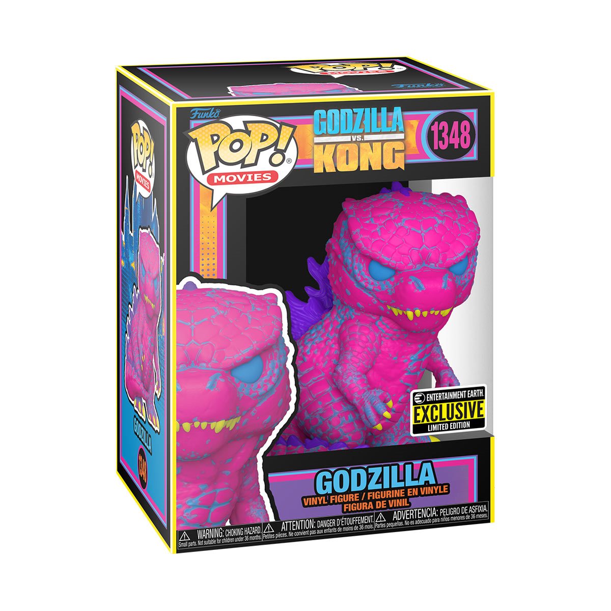 Funko Pop! Movies: Godzilla vs Kong - Godzilla Blacklight Entertainment Earth Exclusive