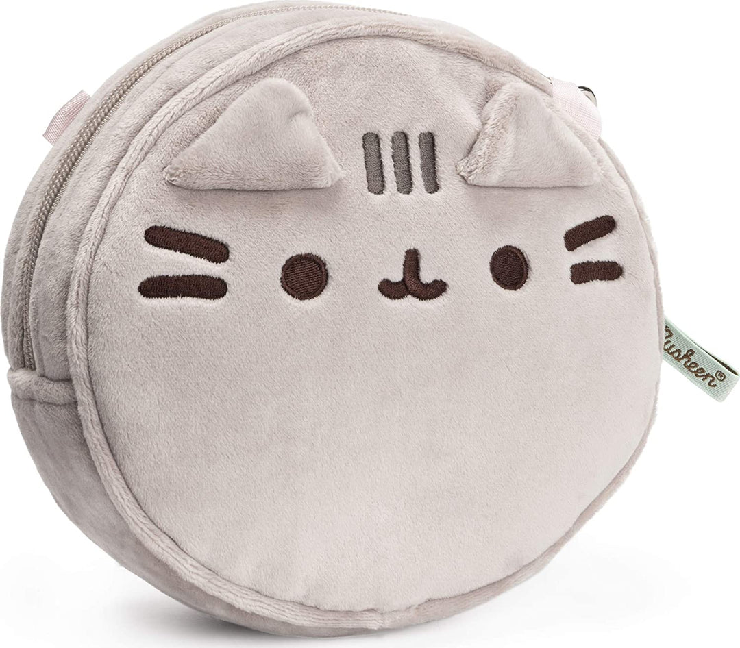GUND Pusheen Crossbody Plush Purse with Zipper and Detachable Strap Bag