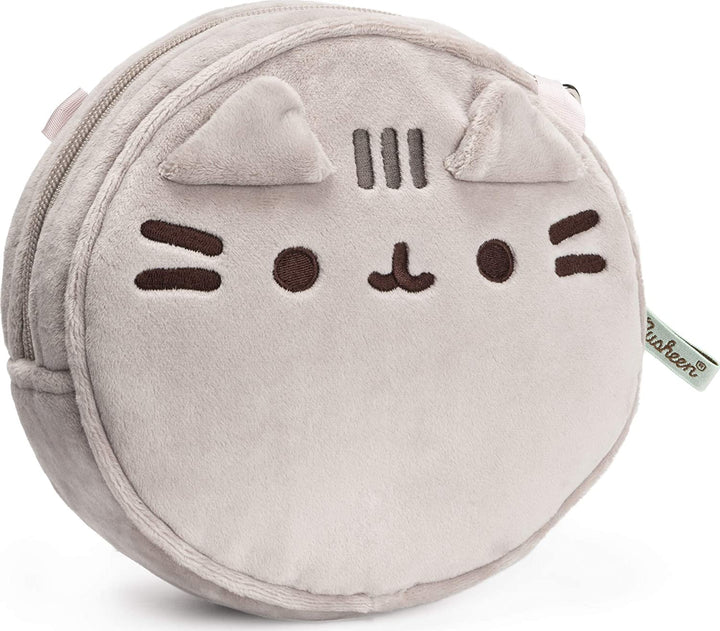 GUND Pusheen Crossbody Plush Purse with Zipper and Detachable Strap Bag