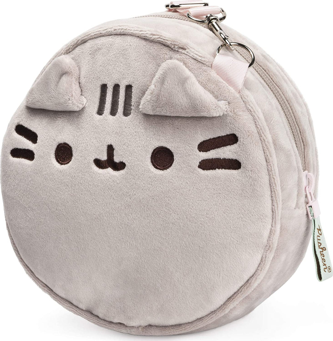 GUND Pusheen Crossbody Plush Purse with Zipper and Detachable Strap Bag