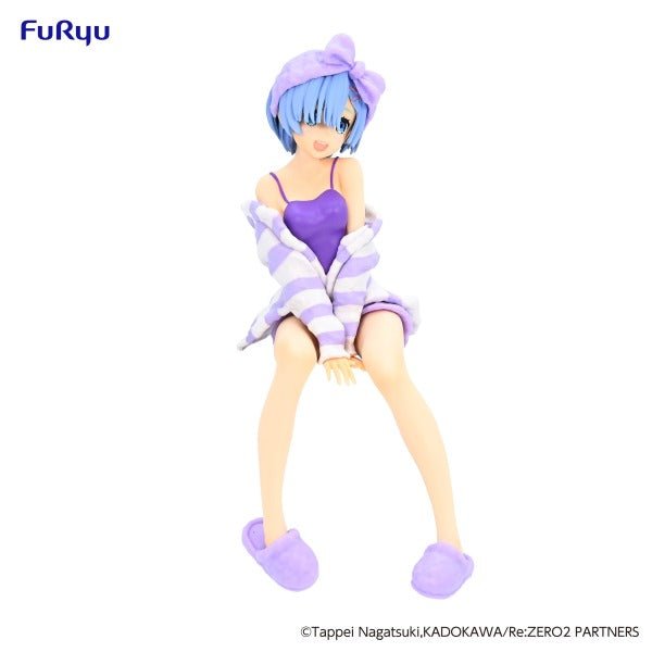 FuRyu Re:Zero Rem Room Wear Purple Color Version Noodle Stopper Figure - Fundom