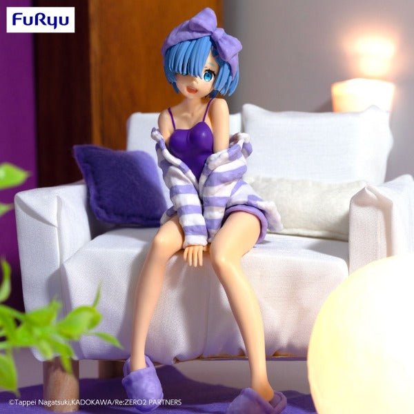 FuRyu Re:Zero Rem Room Wear Purple Color Version Noodle Stopper Figure - Fundom