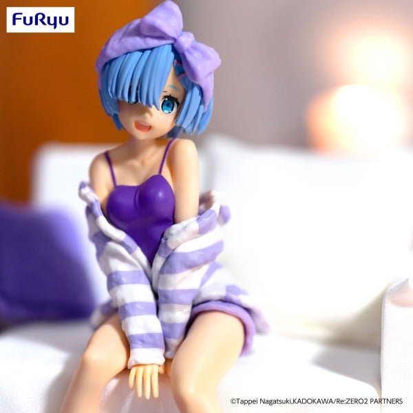 FuRyu Re:Zero Rem Room Wear Purple Color Version Noodle Stopper Figure - Fundom