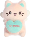 Aurora Enchanting Tasty Peach Pink Candy Heart Sitting Meowchi Plush 7in