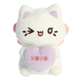 Aurora Enchanting Tasty Peach White Candy Heart Sitting Meowchi Plush 7in