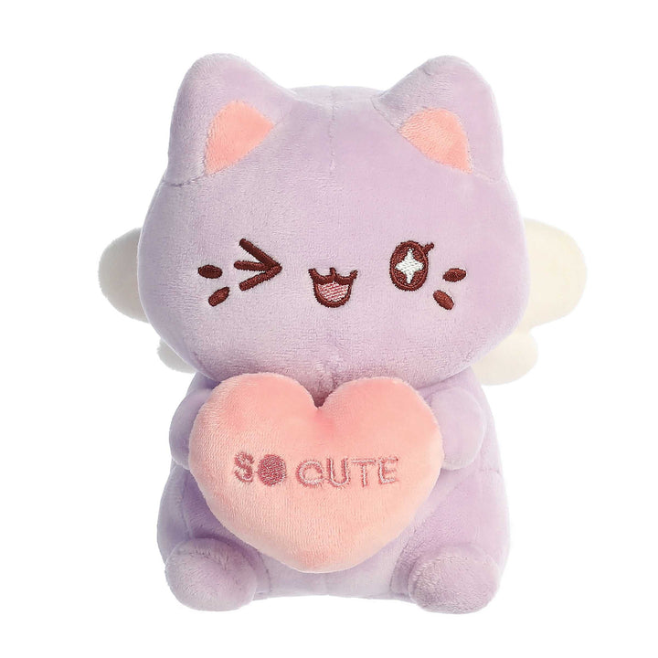 Aurora - Tasty Peach - Lavender Candy Heart Meowchi 7" Plush