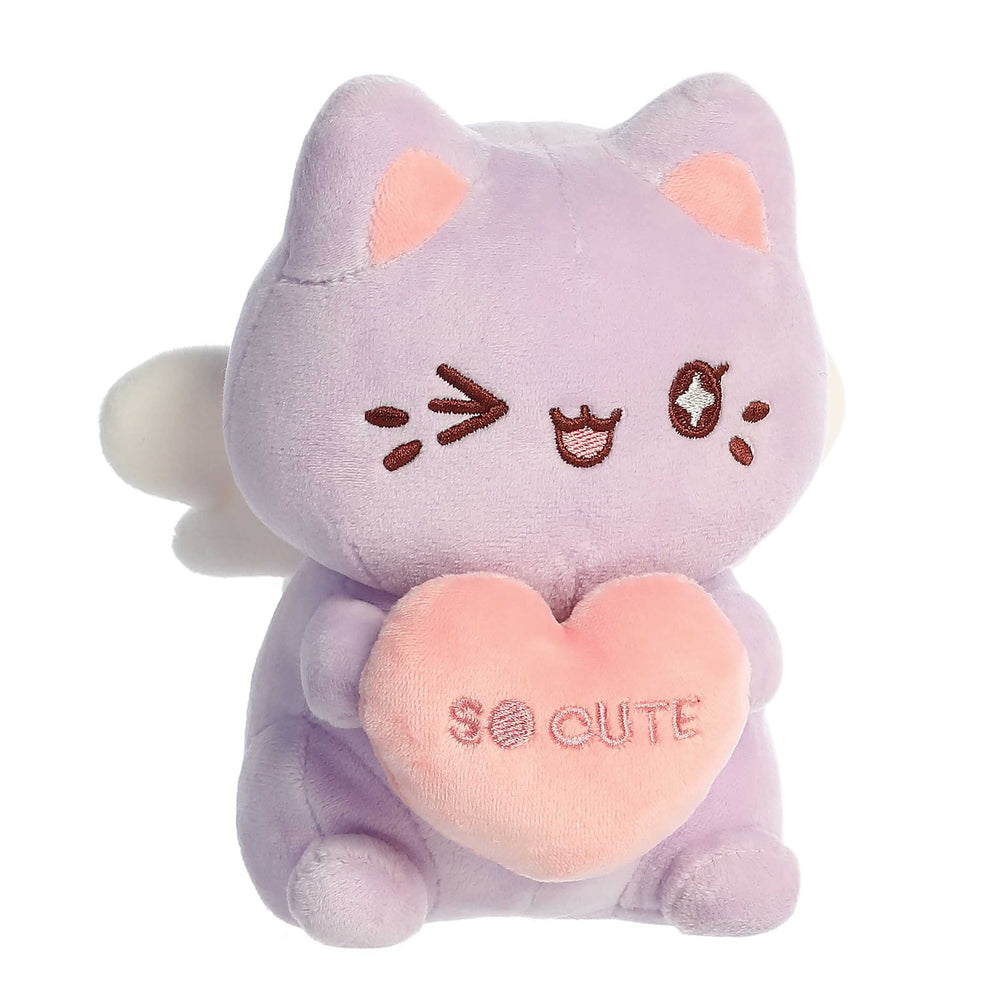 Aurora - Tasty Peach - Lavender Candy Heart Meowchi 7" Plush