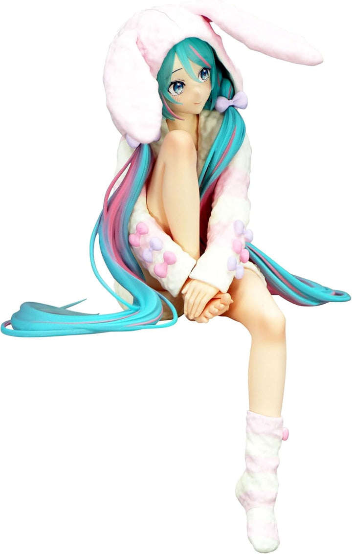 FuRyu Hatsune Miku Rabbit Ear Hood Pajama Noodle Stopper Figure