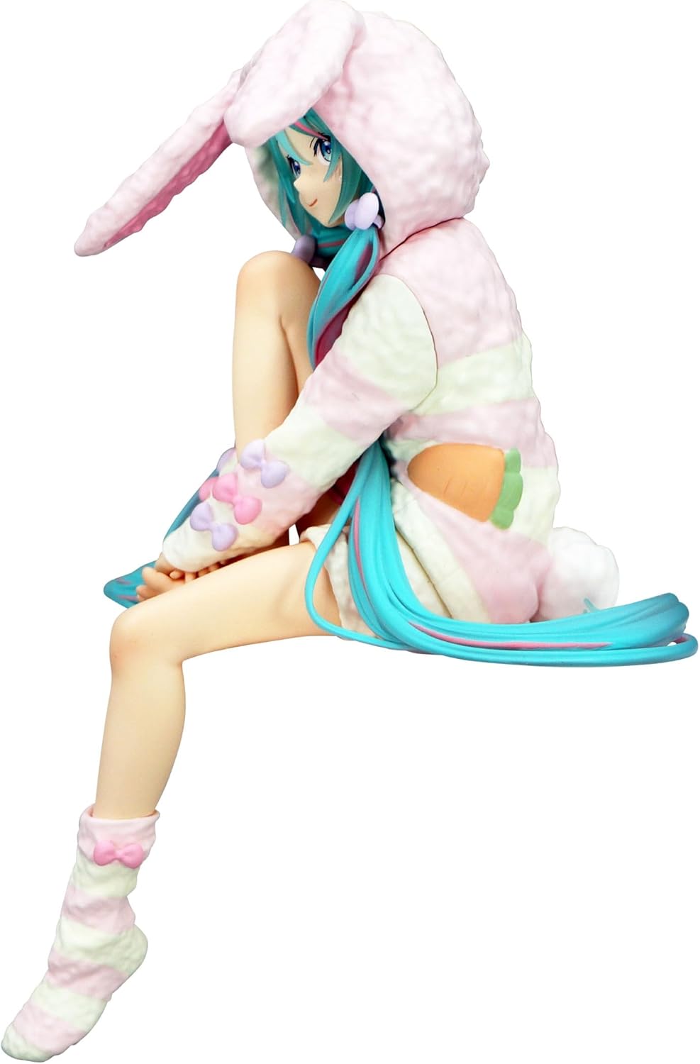 FuRyu Hatsune Miku Rabbit Ear Hood Pajama Noodle Stopper Figure