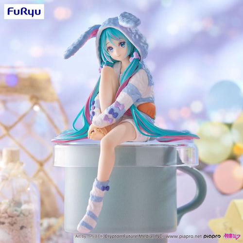 FuRyu - Vocaloid - Hatsune Miku - Noodle Stopper Figure Rabbit Ear Hood Pajama Blue Ver