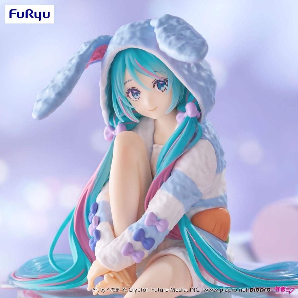 FuRyu - Vocaloid - Hatsune Miku - Noodle Stopper Figure Rabbit Ear Hood Pajama Blue Ver - Fundom