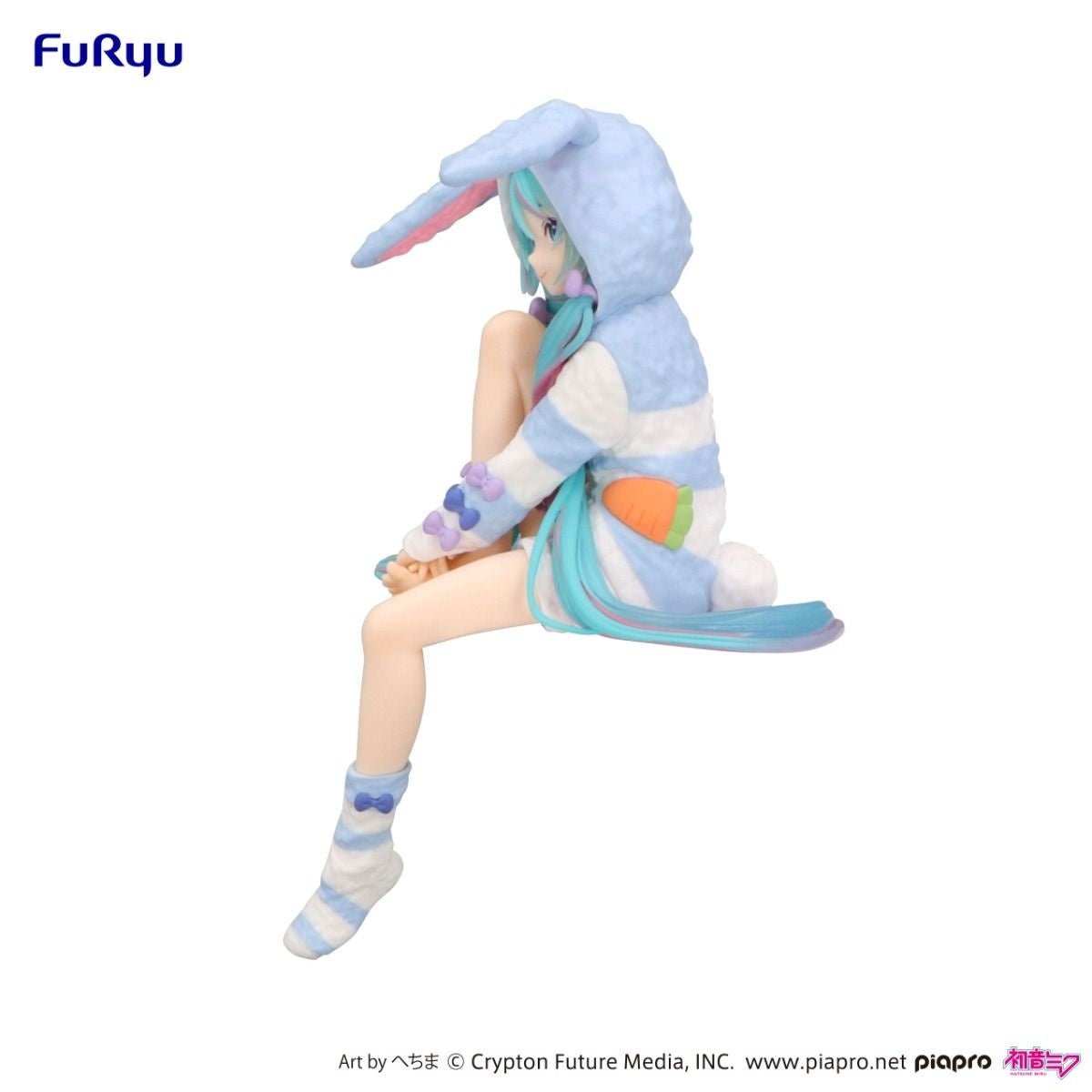 FuRyu - Vocaloid - Hatsune Miku - Noodle Stopper Figure Rabbit Ear Hood Pajama Blue Ver - Fundom