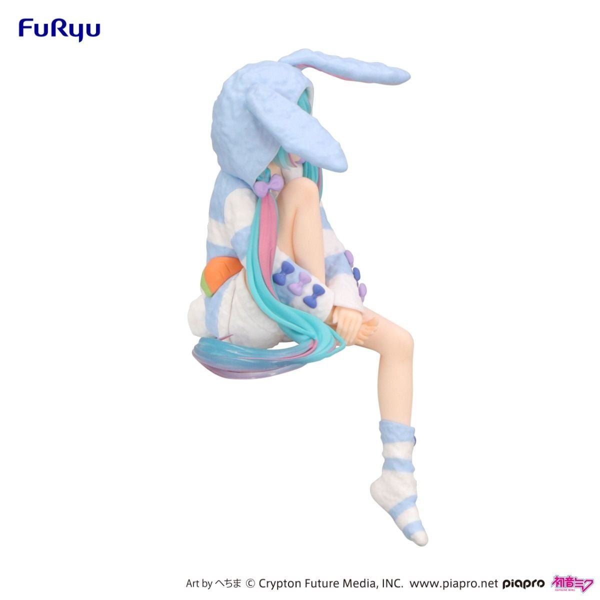 FuRyu - Vocaloid - Hatsune Miku - Noodle Stopper Figure Rabbit Ear Hood Pajama Blue Ver - Fundom