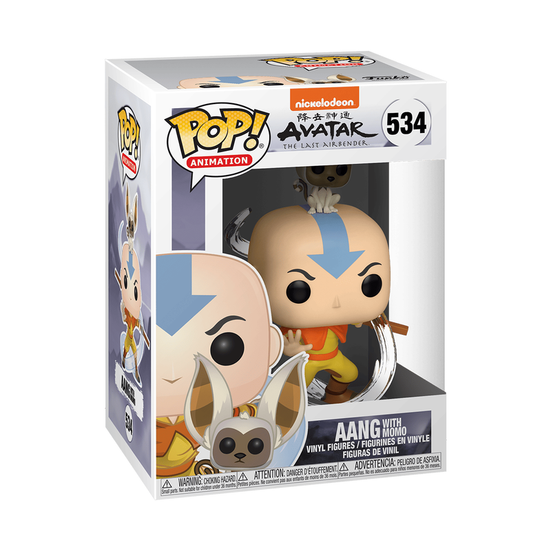 Funko Pop! Animation: Avatar: The Last Airbender - Aang with Momo #534