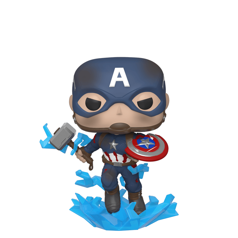 Funko Pop! Marvel: Avengers: Endgame - Captain America with Broken Shield and Mjolnir #573