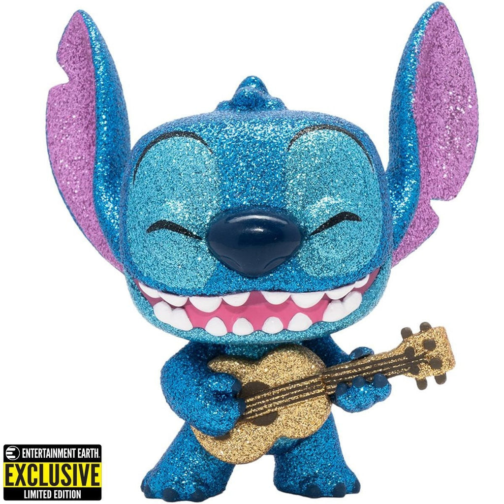 Funko Pop! Disney: Lilo & Stitch - Stitch with Ukulele Diamond Glitter #1044 Entertainment Earth Exclusive