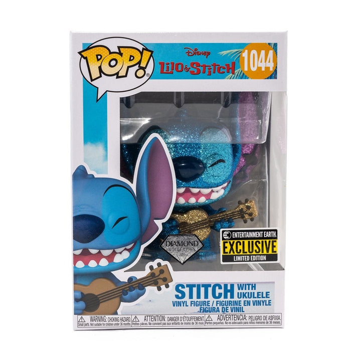 Funko Pop! Disney: Lilo & Stitch - Stitch with Ukulele Diamond Glitter #1044 Entertainment Earth Exclusive