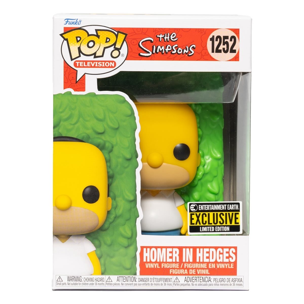 Funko Pop! Television: The Simpsons - Homer in Hedges Entertainment Earth Exclusive