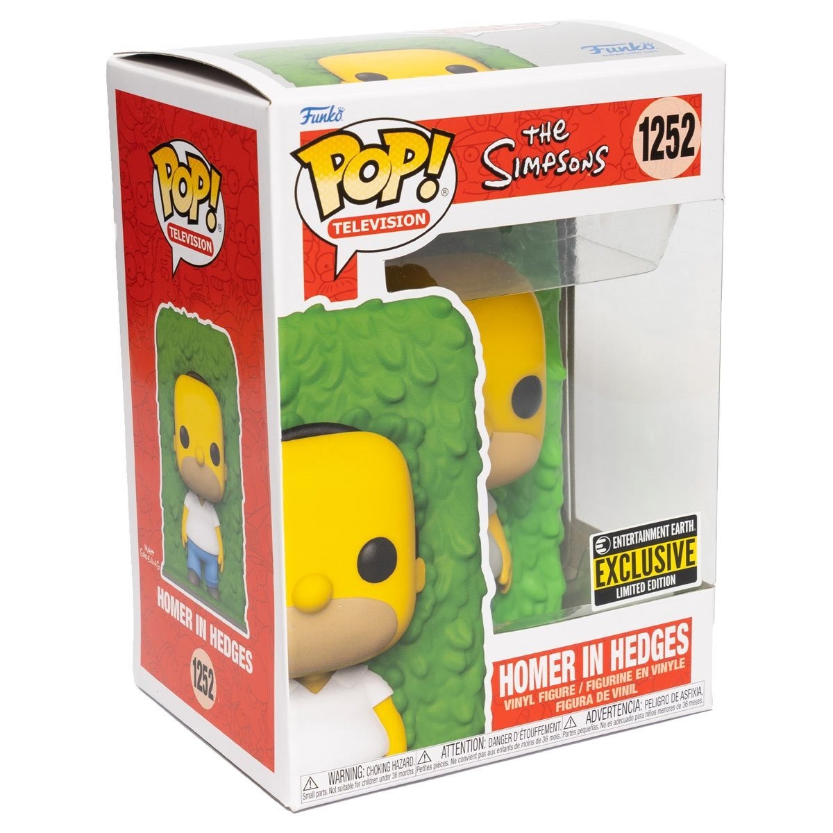 Funko Pop! Television: The Simpsons - Homer in Hedges Entertainment Earth Exclusive